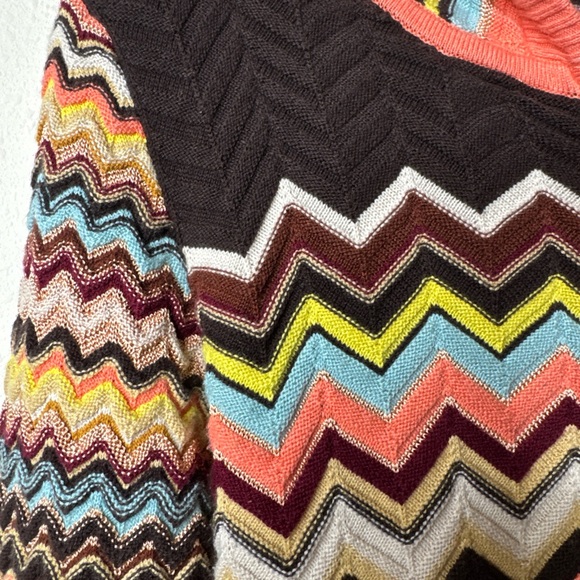 Missoni Multicolor Chevron Cardigan, xl - Picture 3 of 8